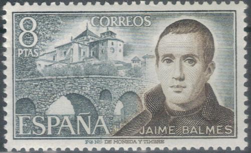 ESPAÑA 1976 (E2180) Personajes espanoles Jaime Balmes 8p