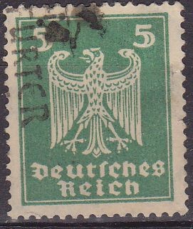 Deutsches Reich 1924 Scott 331 Sello Aguila 5 usado Michel356 Alemania Allemagne Germany Deutschland