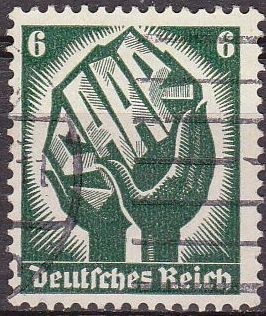 Deutsches Reich 1934 Scott 444 Sello SAAR Belongs to Germany 6 usado Michel 544 Yvert 509 