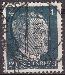 Deutsches Reich 1941 Scott 508 Sello Adolf Hitler 4 usado Alemania Michel 783