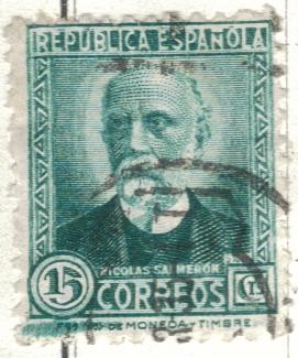 ESPANA 1931 (E657) Personajes - Nicolas Salmeron 15c