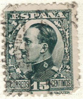 ESPANA 1930 (E493) Alfonso XIII tipo vaquer de perfil 15c