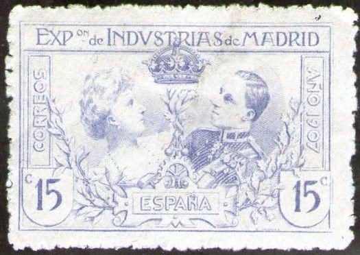 ESPAÑA 1907 SR2 Sello Exposición Industrias de Madrid * reimpreso Espana Spain Espagne