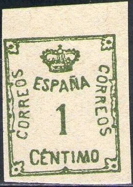 ESPAÑA 1920 291 Sello Nuevo Corona y Cifra 1c Sin Goma Espana Spain Espagne Spagna