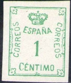 ESPAÑA 1920 291 Sello Nuevo Corona y Cifra 1c Sin Goma Espana Spain Espagne Spagna