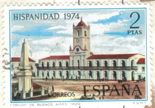 ESPANA 1974 (E2213) Hispanidad - Cabildo de Buenos Aires 1829 1p