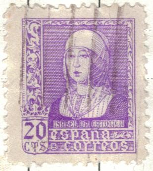 ESPANA 1938 (E855) Isabel la Catolica 20c