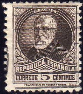 España 1932 663 Sello º Personajes Francisco Pi y Margall 5c Republica Española