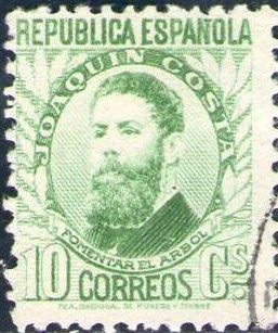 ESPAÑA 1932 664 Sello º Personajes Joaquin Costa 10c Republica Española