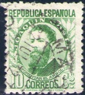 ESPAÑA 1932 664 Sello º Personajes Joaquin Costa 10c Republica Española