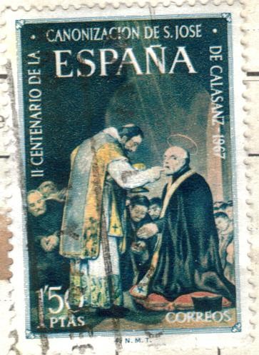 ESPANA 1967 (E1837) II Centenario de San Jose de Calasanz 1.50p INTERCAMBIO