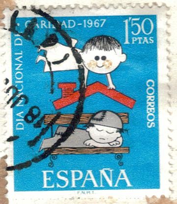 ESPANA 1967 (e1801) Pro Caritas 1.50p INTERCAMBIO