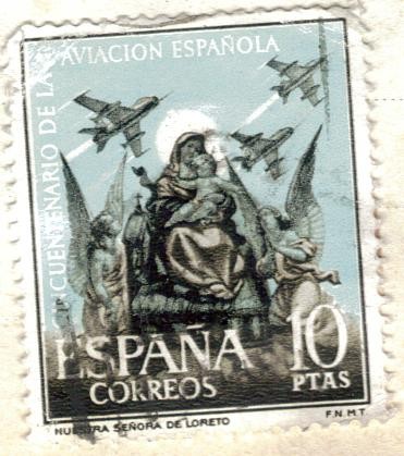 ESPANA 1961 (E1405) L de la Aviacion Espanola - Virgen del Loreto 10p