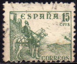 ESPAÑA 1938 819 Sello Rodrigo Diaz de Vivar El Cid 15c usado Spain Espagne Spagna Spanje Spanien