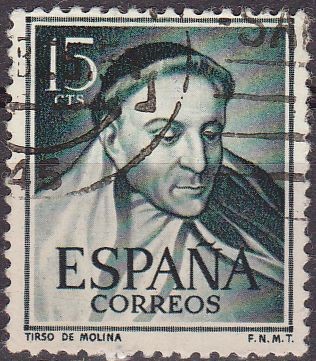 España 1950 1073 Sello º Literatos Tirso de Molina Timbre Espagne Spain Spagna Espana Spanje Spanien