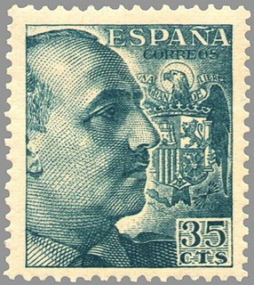 ESPAÑA 1949 1050 Sello Nuevo General Franco 35c Espana Spain Espagne Spagna Spanje Spanien