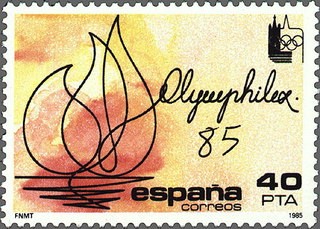 España 1985 2781 Sello ** Exposición Internacional de Filatelia Olimpica Olymphilex 85 Timbre Espagn