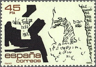 ESPAÑA 1985 2809 Sello Nuevo Personajes León Felipe Espana Spain Espagne Spagna Spanje Spanien 