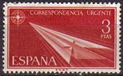 ESPAÑA 1965 1671 Sello Correspondencia Urgente usado Espana Spain Espagne Spagna Spanje Spanien Yv13