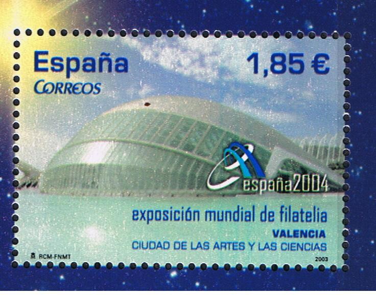 Edifil  4034  Exposición Mundial de Filatelia ESPAÑA-2004 Valencia.  