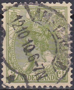 Holanda 1898-1924 Scott 062 Sello Reina Wihelmina usado Netherland