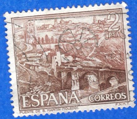 ESPANA 1975 (E2267) Serie turistica - Puente de San Martin Toledo 2p