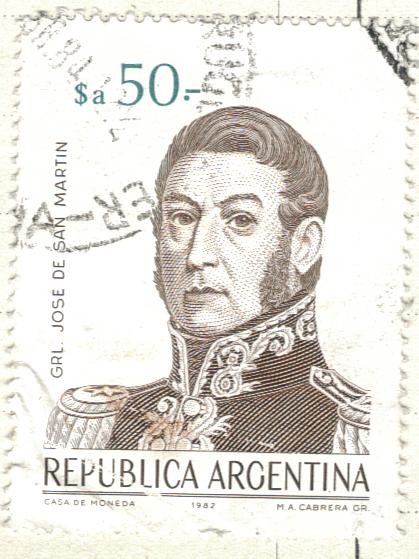 ARGENTINA 1984 (MT1493) Gral J de San Martin $a 50