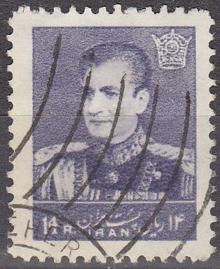 IRAN 1958 Scott 1120 Sello Mohammad Shah Reza Pahlavi 14R usado 