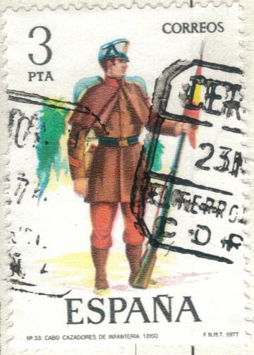 ESPANA 1977 (E2383) Uniformes militares 3p 2