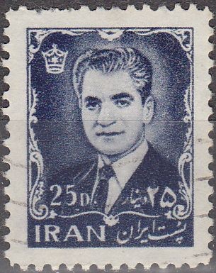 IRAN 1965 Scott 1332 Sello Mohammed Reza Shah Pahlavi 25D usado 