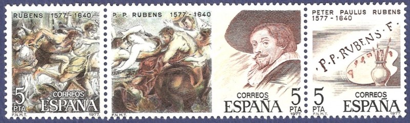 Edifil 2463 a 2465 Bloque Rubens 5/5/5 NUEVO