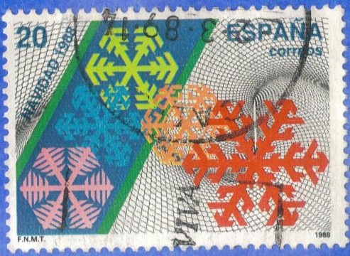 1988 ESPANA (E2976) Navidad - Cristales de nieve 20p