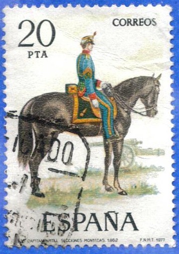 ESPANA 1977 (E2385) Uniformes militares 20p 3