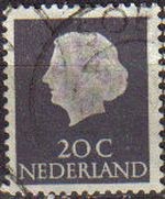 Holanda 1953-71 Scott 347 Sello Reina Juliana usado Netherland