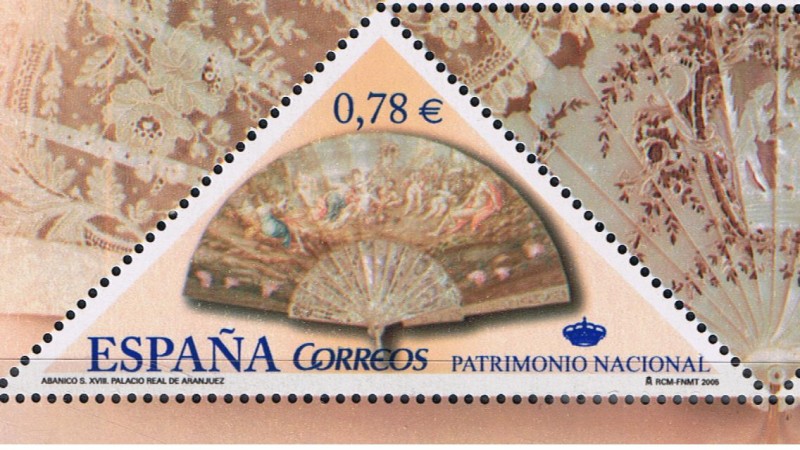 Edifil  SH 4164 C  Patrimonio Nacional.  Abanicos.  