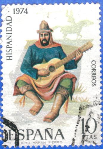 ESPANA 1974 (E2216) Hispanidad Argentina - El gaucho Martin Fierro 10p