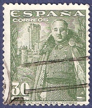 Edifil 1025 General Franco y castillo de la Mota 0,30