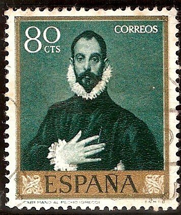 El caballero en la mano en el pecho - El Greco