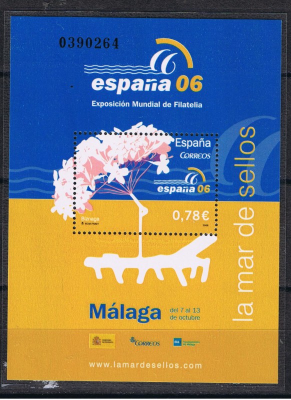 Edifil  SH 4241  Exposición Mundial de Filatelia ESPAÑA 2006 Málaga.  Cartel anunciador de la exposi