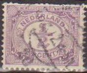 Holanda 1898-1924 Scott 055 Sello Serie Basica Numeros usado Netherland  