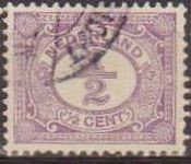 Holanda 1898-1924 Scott 055 Sello Serie Basica Numeros usado Netherland  