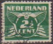 Holanda 1924-26 Scott 169 Sello Gull Gaviota 2 1/2c usado Netherland 