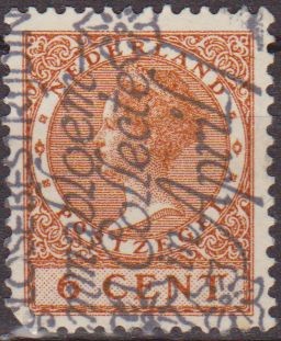 Holanda 1924-26 Scott 173 Sello Reina Wihelmina 6c usado Netherland 