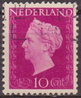 Holanda 1947 Scott 292 Sello Reina Guillermina 10c usado Netherland 