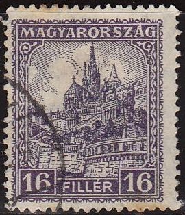 Hungria 1926 Scott 410 Sello Catedral de San Matias usado 16f Magyar Posta Ungarn Hungary Hongrie Un