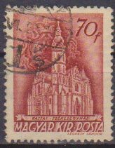 Hungria 1941 Scott 593 Sello Catedral de Kassa usado Magyar Posta M-678 Ungarn Hungary Hongrie Unghe