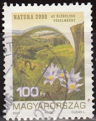 Hungria 2004 Scott 3917 Sello Naturaleza Flores Paisaje usado 48ft Ungarn Hungary Hongrie Ungheria 