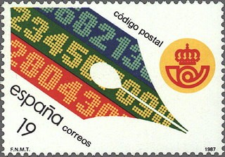 ESPAÑA 1987 2906 Sello Nuevo Aniversario Implantación Codigo Postal Espana Spain Espagne Spagna Span