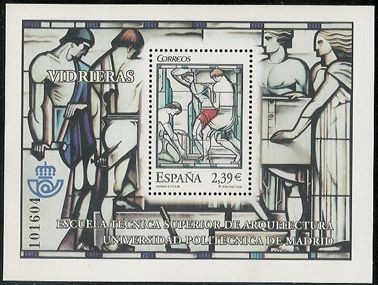 ESPAÑA 2006 4280 Sello ** MNH HB Vidrieras Universidad Politecnica de Madrid Espana Spain Espagne