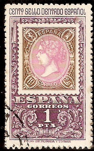 Centenario del Primer Sello Dentado - Sello de 19 cuartos de 1865